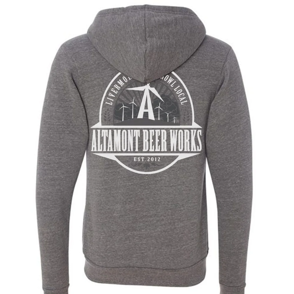 Altamont Unisex Grey Hoodie Altamont Beer Works